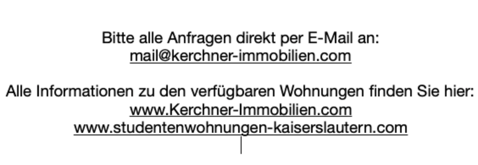 Erdgeschoßwohnung Kaiserslautern Betzenberg - 1 Zimmer, 61 m&sup2;, 665&euro; | Angebot:25375958