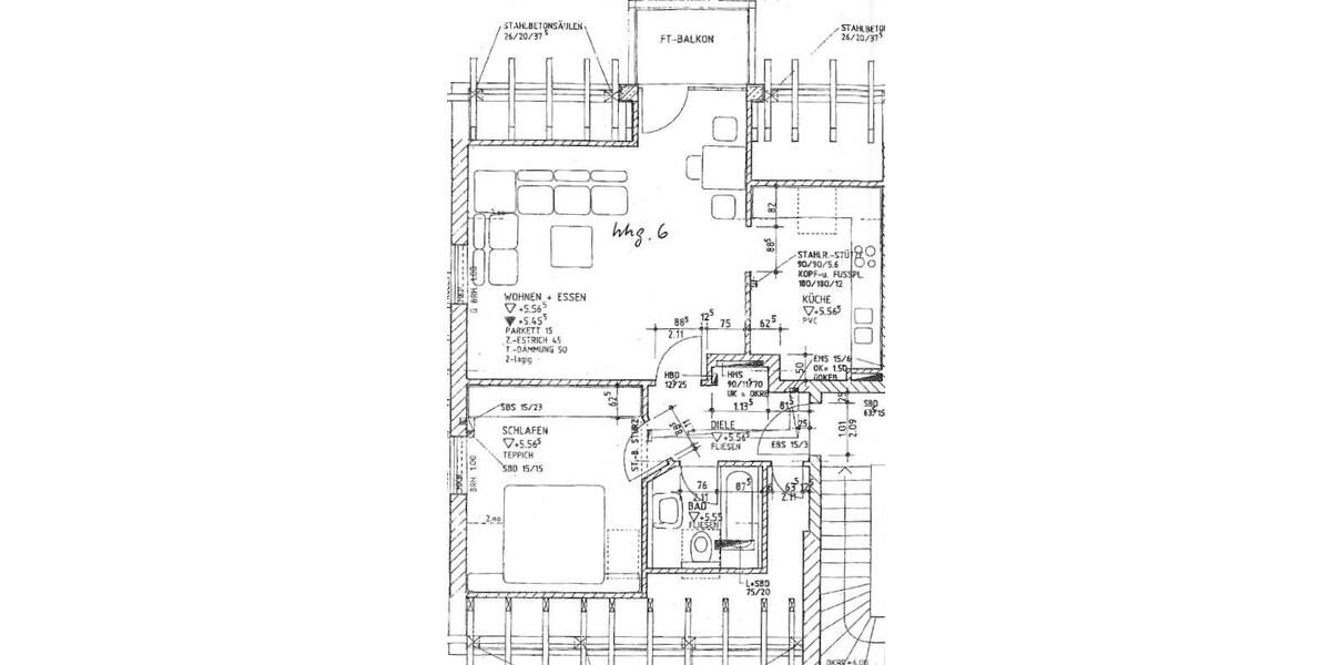 Dachgeschoßwohnung Rabenau - 2 Zimmer, 52 m&sup2;, 599&euro; | Angebot:26618996