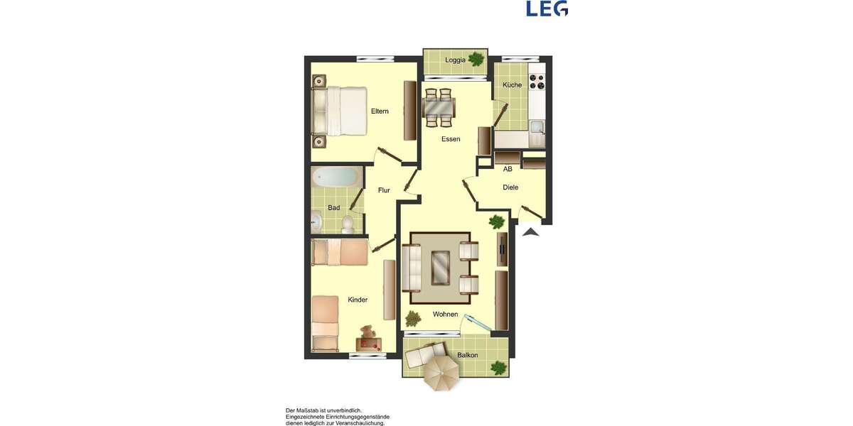 Etagenwohnung Monheim - 3 Zimmer, 73 m&sup2;, 899&euro; | Angebot:26150002