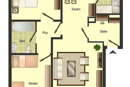 Wohnung Monheim - 3 Zimmer, 73 m&sup2;, 899&euro; | Angebot:26150002