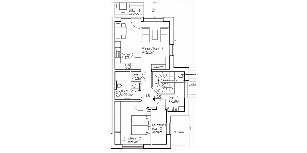 Etagenwohnung Niederzissen - 2 Zimmer, 60 m&sup2;, 324&euro; | Angebot:26277393