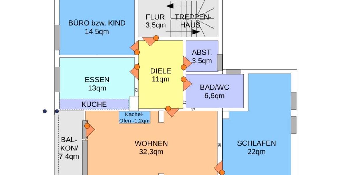 Helle, schöne Wohnung, 3,5 Zi., EBK, Balkon, in 96369 Weißenbrunn 3.5 zimmer