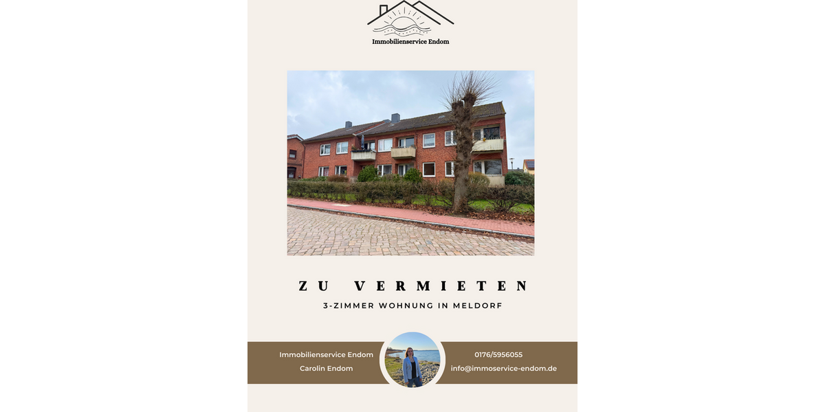 Etagenwohnung Meldorf - 3 Zimmer, 61 m&sup2;, 455&euro; | Angebot:26032120