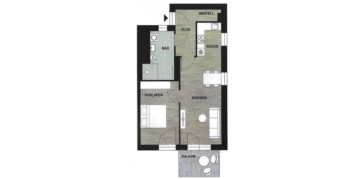 Etagenwohnung Surberg - 2 Zimmer, 59 m&sup2;, 1.310&euro; | Angebot:25360948
