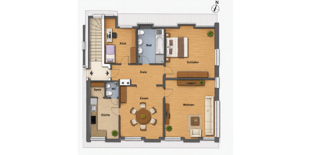 Etagenwohnung Ziemtshausen Muttershofen - 4 Zimmer, 86 m&sup2;, 850&euro; | Angebot:27172223