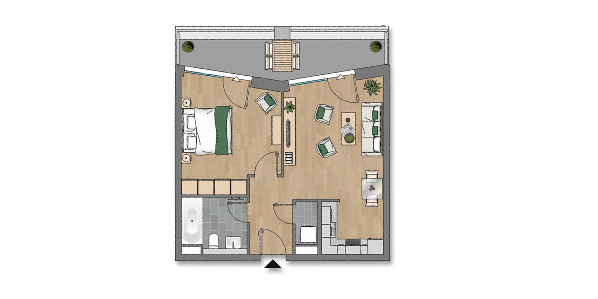 Etagenwohnung Dresden Wilsdruffer Vorstadt/Seevorstadt-West - 2 Zimmer, 55 m&sup2;, 830&euro; | Angebot:25838489
