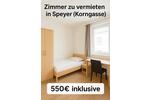 SPEYER Zentrum. Möbliertes Zimmer in WG – 550€ inkl. Nebenkosten 1 zimmer
