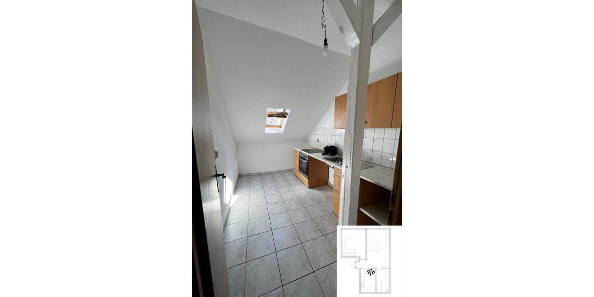 Dachgeschoßwohnung Mühlhausen (Thüringen) - 2 Zimmer, 45 m&sup2;, 250&euro; | Angebot:25537835