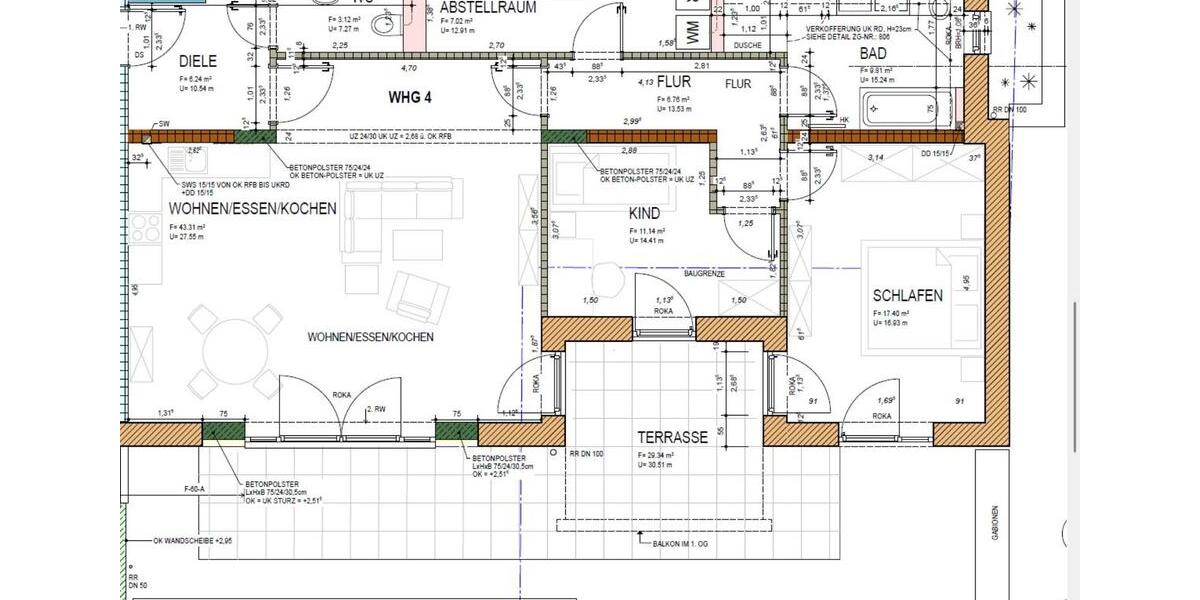 Erdgeschoßwohnung Wadern - 3 Zimmer, 106 m&sup2;, 1.200&euro; | Angebot:19540185