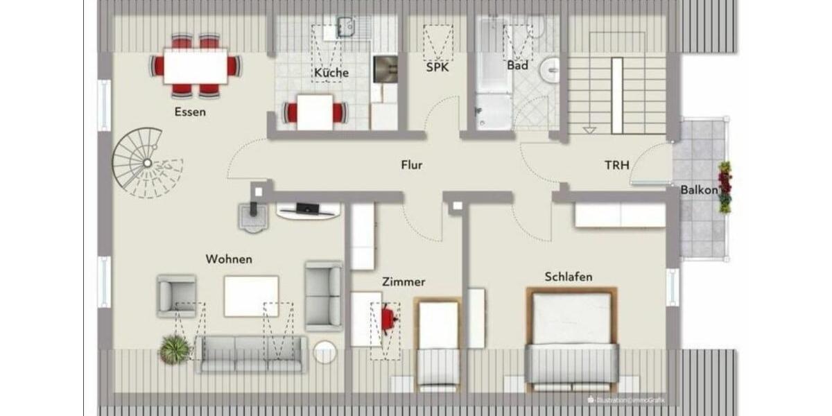 Dachgeschoßwohnung Dentlein am Forst - 3.5 Zimmer, 71 m&sup2;, 800&euro; | Angebot:25395573