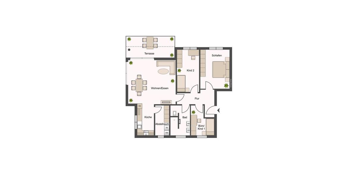 Erdgeschoßwohnung Friesoythe - 4 Zimmer, 95 m&sup2;, 900&euro; | Angebot:24866298