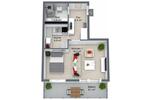 Etagenwohnung Schwedt (Oder) - 1 Zimmer, 39 m&sup2;, 271&euro; | Angebot:26378773