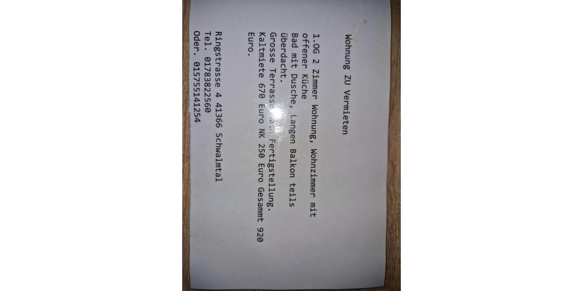 2 zimmer wohung amern Schwalmtal 2 zimmer