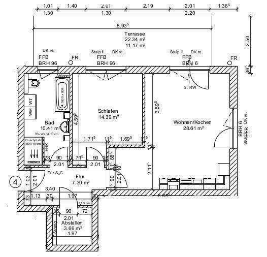 Terrassenwohnung Stralsund Andershof - 2 Zimmer, 76 m&sup2;, 1.064&euro; | Angebot:26641507