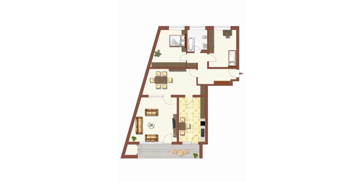 Etagenwohnung Osnabrück Fledder - 3 Zimmer, 104 m&sup2;, 895&euro; | Angebot:24424185