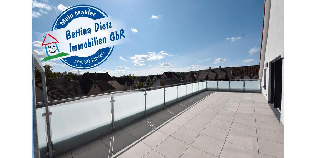 DIETZ: HAUS PAULA! Penthauscharakter mit 50qm Dachterrasse ! Wärmepumpe, Tiefgarage, opt Einbauküche 4 zimmer
