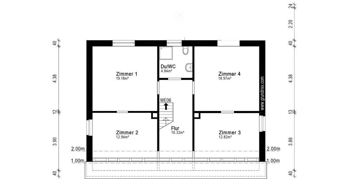 Dachgeschoßwohnung Dortmund Innenstadt West - 4 Zimmer, 75 m&sup2;, 730&euro; | Angebot:25164081