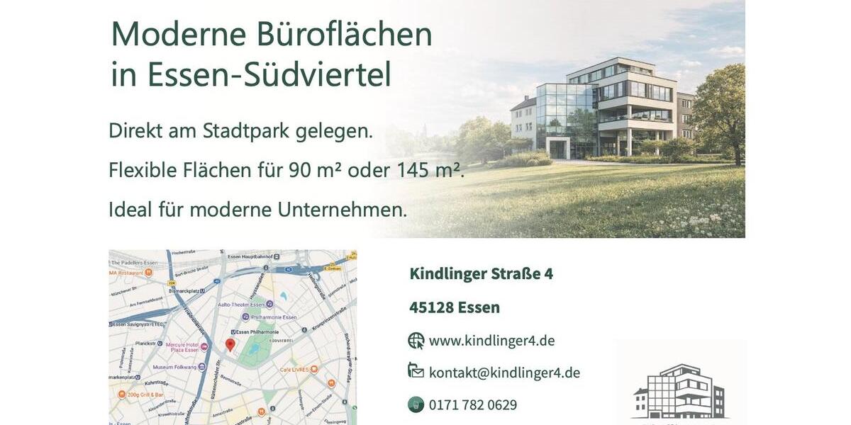Gewerbeobjekt Essen Südviertel - 1.140&euro; | Angebot:26511295