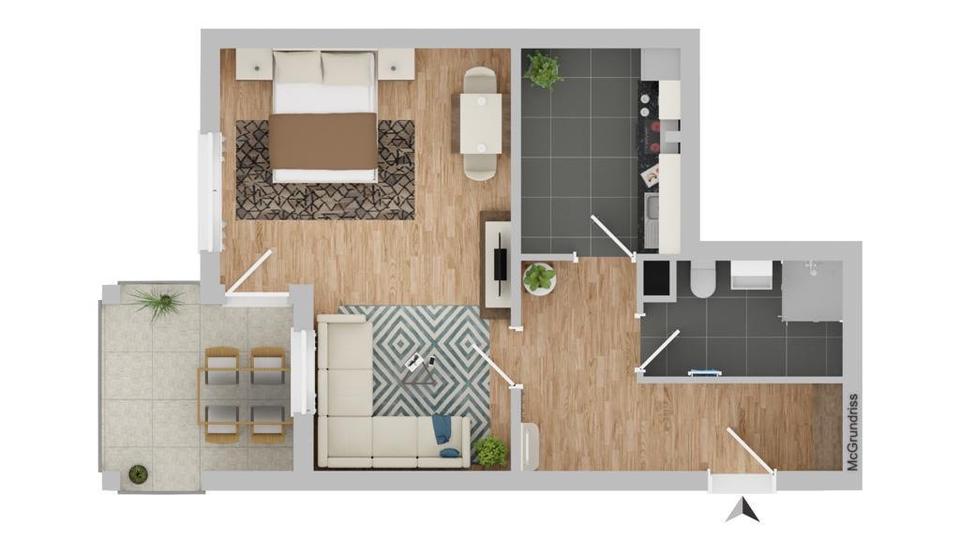 Wohnen auf Zeit Speyer - 1 Zimmer, 50 m&sup2;, 1.100&euro; | Angebot:26627835