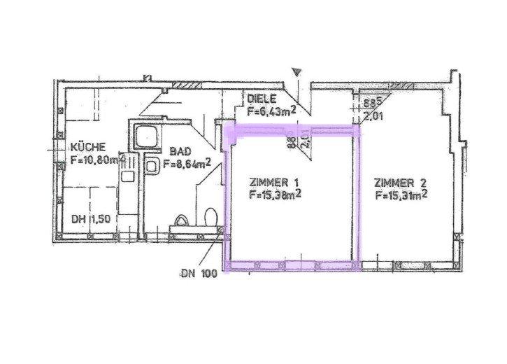 Etagenwohnung Wernigerode - 1 Zimmer, 28 m&sup2;, 280&euro; | Angebot:26004742
