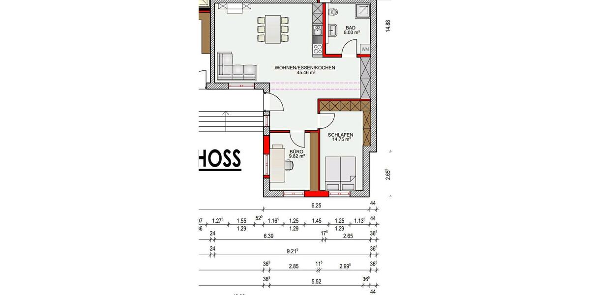 Erdgeschoßwohnung Niedermurach - 3 Zimmer, 78 m&sup2;, 780&euro; | Angebot:25634201