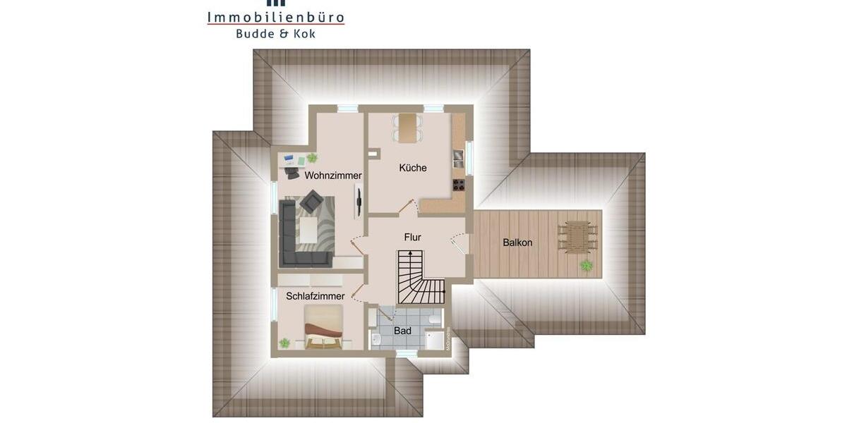 Dachgeschoßwohnung Friesoythe - 2 Zimmer, 89 m&sup2;, 950&euro; | Angebot:26562825