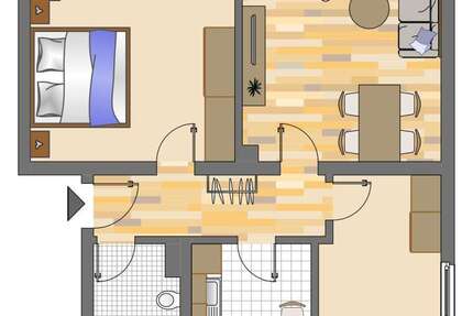 Wohnung Gelsenkirchen Hassel - 3 Zimmer, 63 m&sup2;, 335&euro; | Angebot:27286378