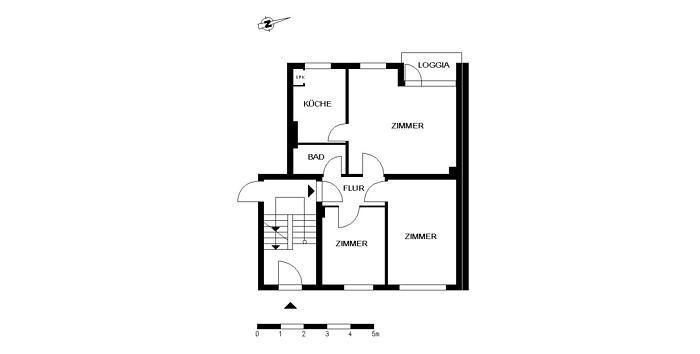 Erdgeschoßwohnung Bremen Blumenthal - 3 Zimmer, 54 m&sup2;, 576&euro; | Angebot:24812091