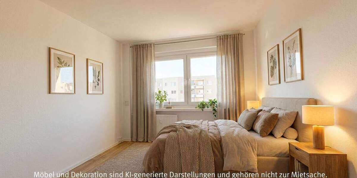 Etagenwohnung Halle Heide-Nord/Blumenau - 3 Zimmer, 57 m&sup2;, 412&euro; | Angebot:27291025