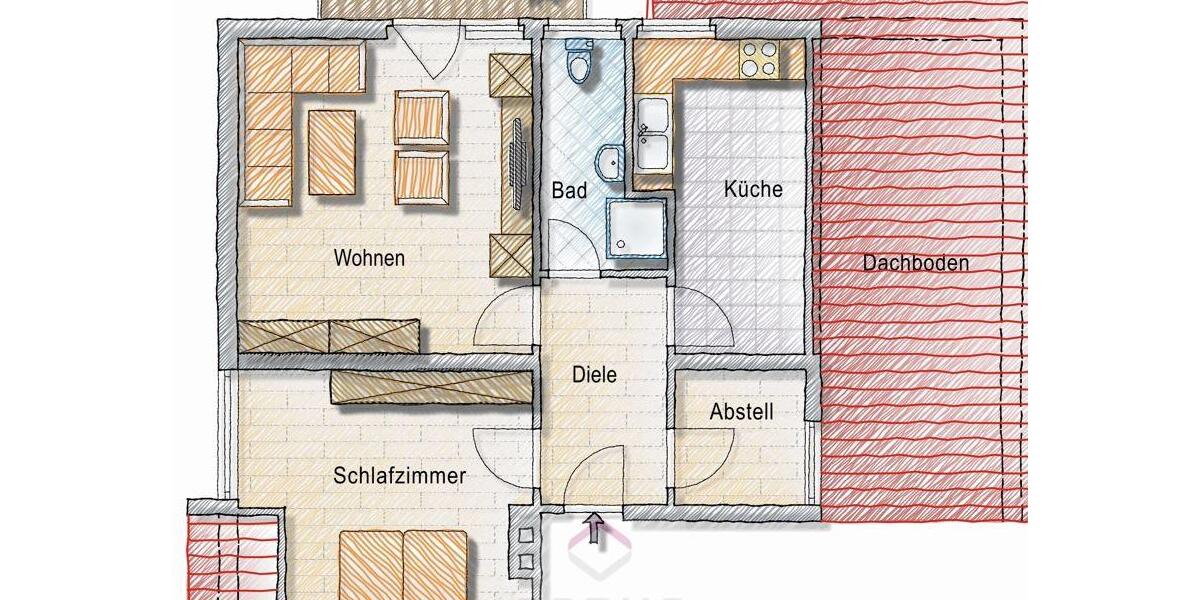 Gepflegte 2-Zimmer-Mietwohnung in Habischried 2 zimmer