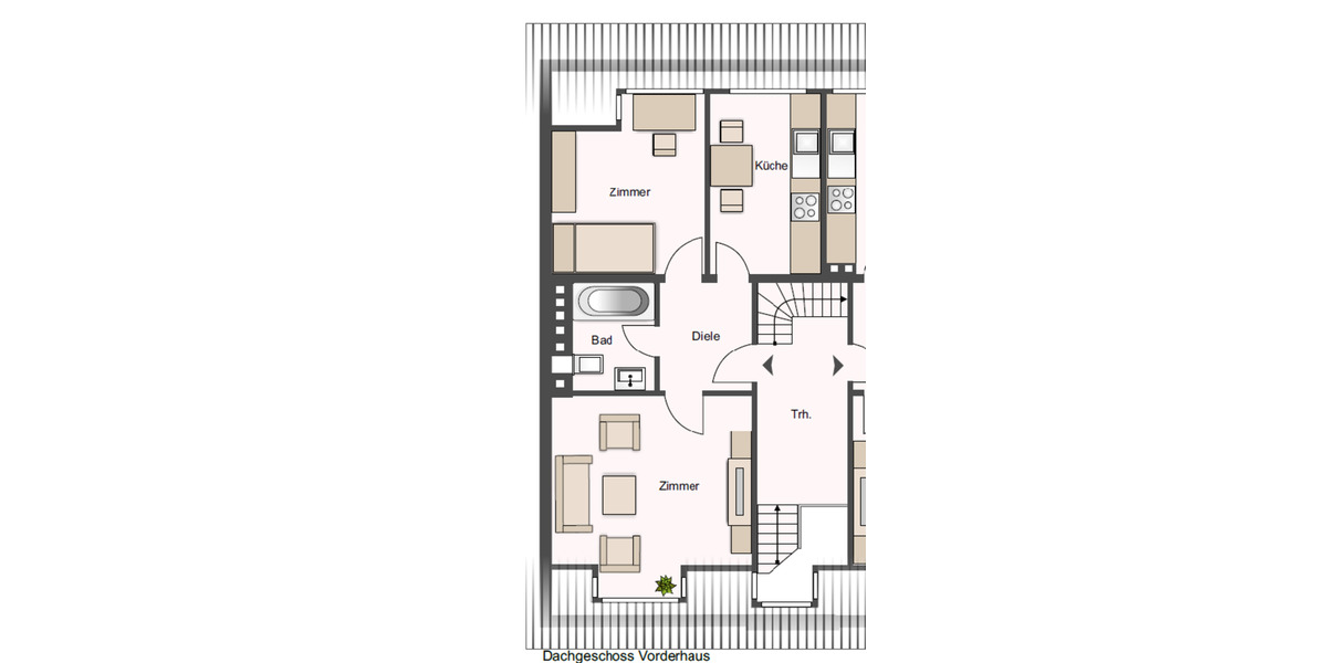 Dachgeschoßwohnung Hamm - 2 Zimmer, 50 m&sup2;, 659&euro; | Angebot:24369192