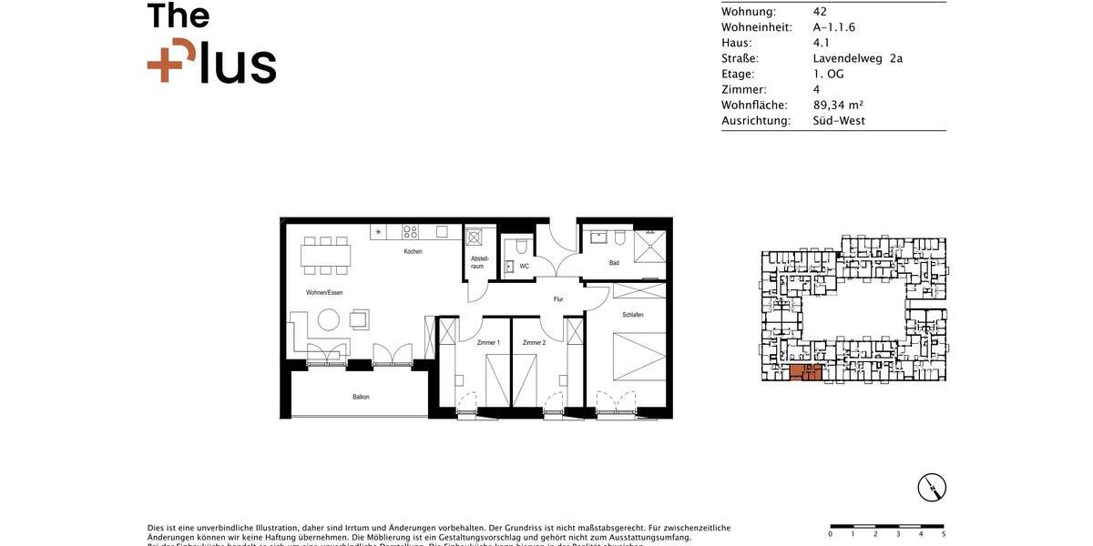 2 Monate MIETFREI! Wunderschöne 4-Zimmerwohnung im The Plus 4 zimmer