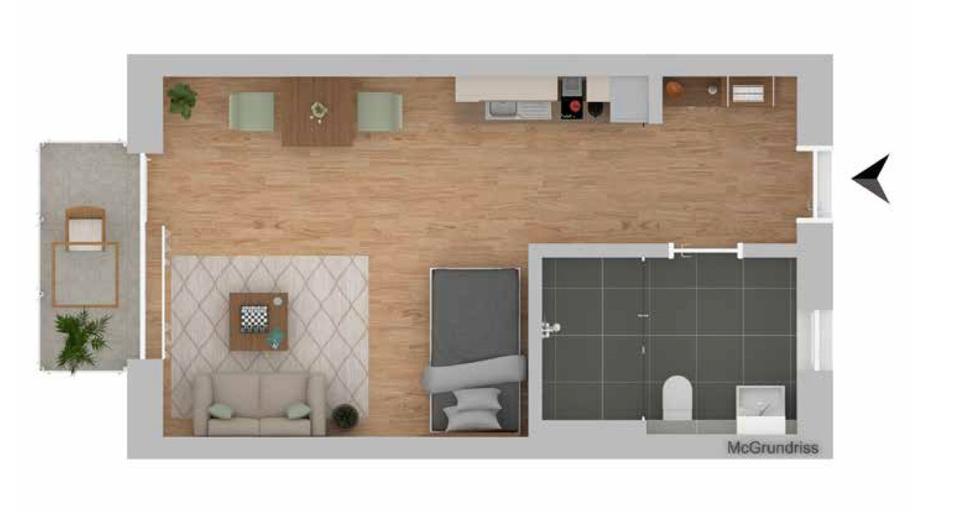 Etagenwohnung Mitterteich - 1 Zimmer, 37 m&sup2;, 500&euro; | Angebot:26237296