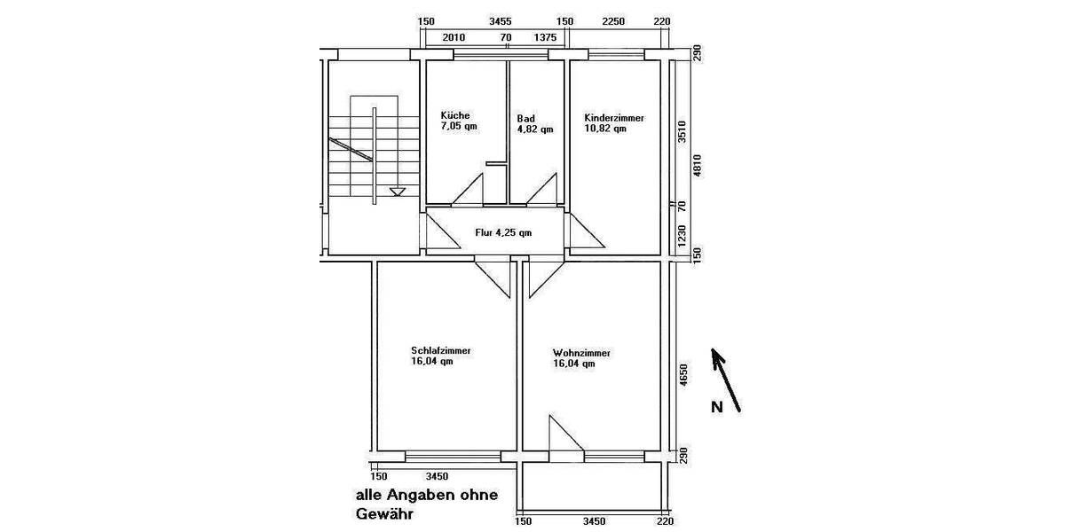 Etagenwohnung Braunsbedra OT Frankleben Frankleben - 3 Zimmer, 60 m&sup2;, 365&euro; | Angebot:24619920