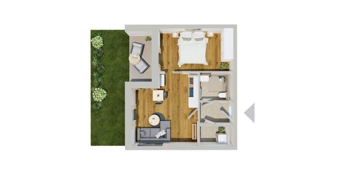 Etagenwohnung Deggendorf - 2 Zimmer, 44 m&sup2;, 665&euro; | Angebot:25864659