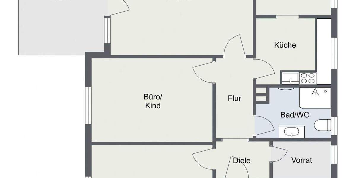 Etagenwohnung Sulzbach-Rosenberg Rosenberg - 4 Zimmer, 95 m&sup2;, 840&euro; | Angebot:26106612