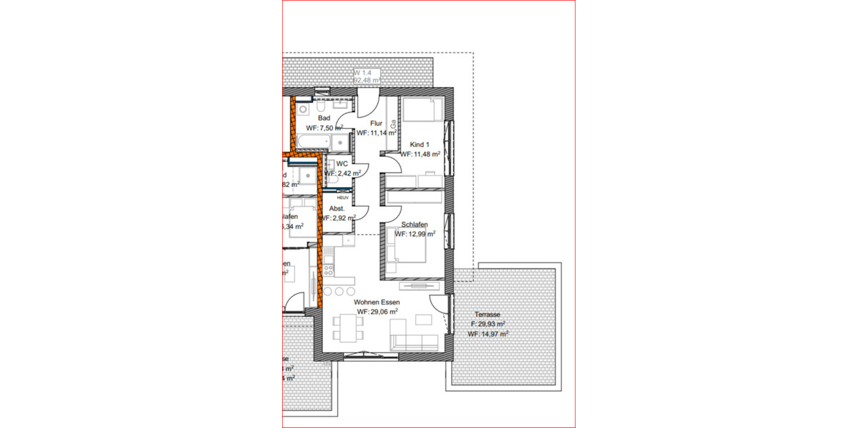 Erdgeschoßwohnung Welden - 3 Zimmer, 93 m&sup2;, 1.248&euro; | Angebot:25647254