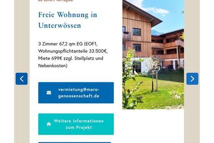 Freie Wohnungen 2 zimmer