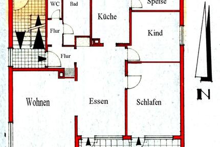Wohnung Ludwigsburg Oßweil - 3.5 Zimmer, 96 m&sup2;, 1.160&euro; | Angebot:26658399