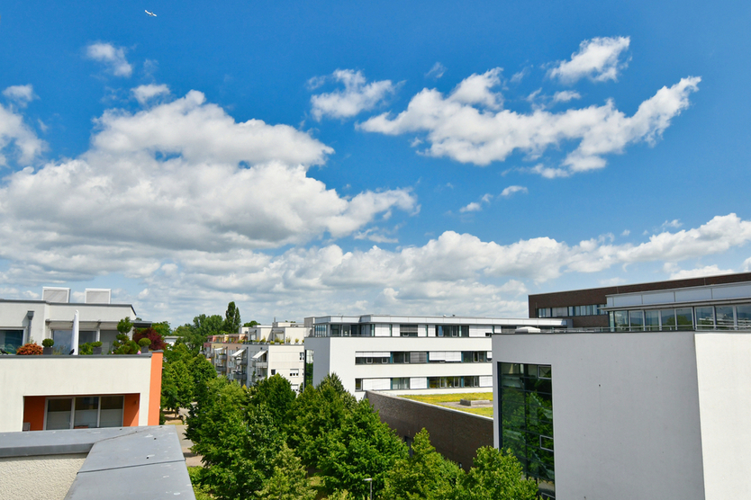 Wunderschönes Penthouse mit Blick auf die Skyline