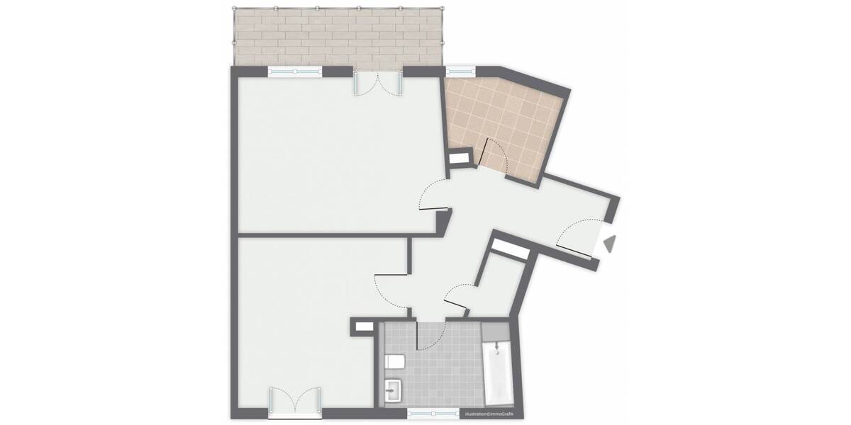 Etagenwohnung Dresden Johannstadt-Süd - 2 Zimmer, 68 m&sup2;, 657&euro; | Angebot:26154797