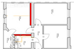Etagenwohnung Halle (Saale) Ammendorf-Beesen - 2 Zimmer, 55 m&sup2;, 530&euro; | Angebot:26740596