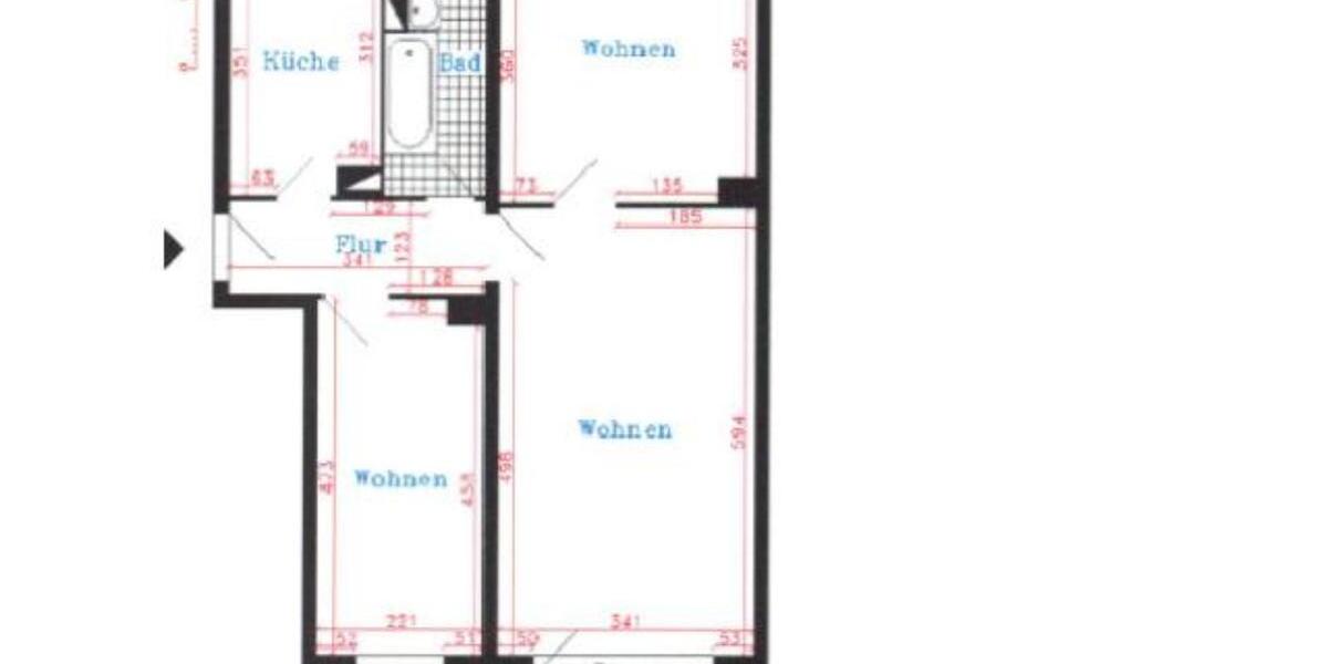 Etagenwohnung Strasburg (Uckermark) - 3 Zimmer, 61 m&sup2;, 304&euro; | Angebot:23512981
