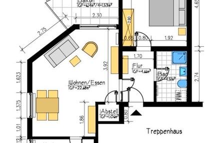 Wohnung Bad Pyrmont - 2 Zimmer, 54 m&sup2;, 428&euro; | Angebot:26248103