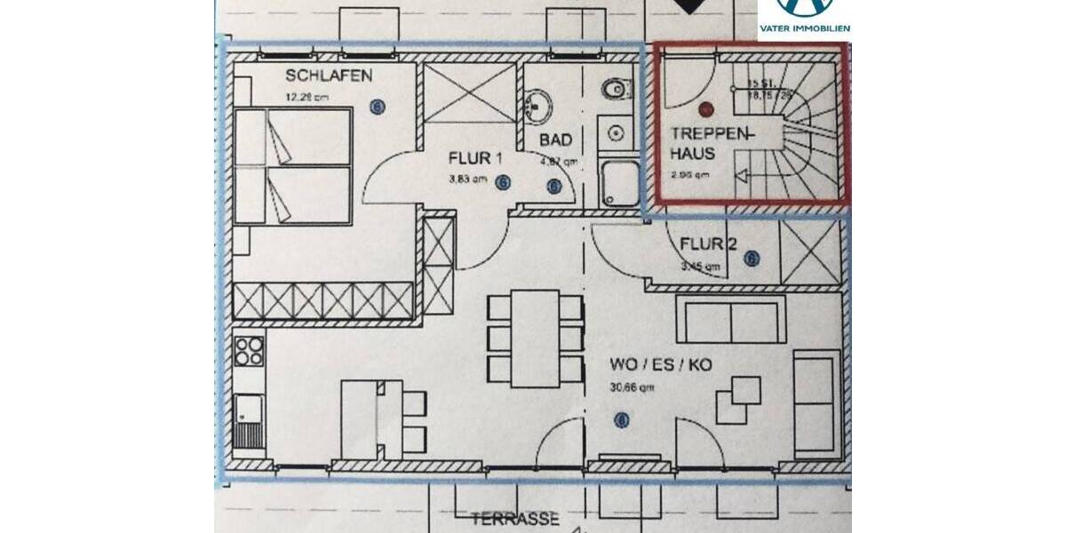 Etagenwohnung Uetersen - 2 Zimmer, 59 m&sup2;, 700&euro; | Angebot:26289785