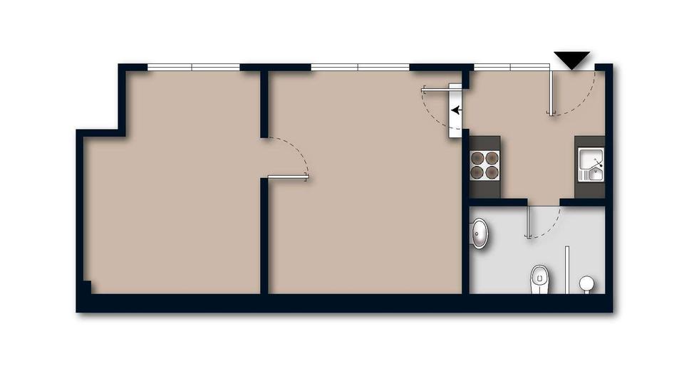 Etagenwohnung Mainz Laubenheim - 2 Zimmer, 40 m&sup2;, 800&euro; | Angebot:26197222