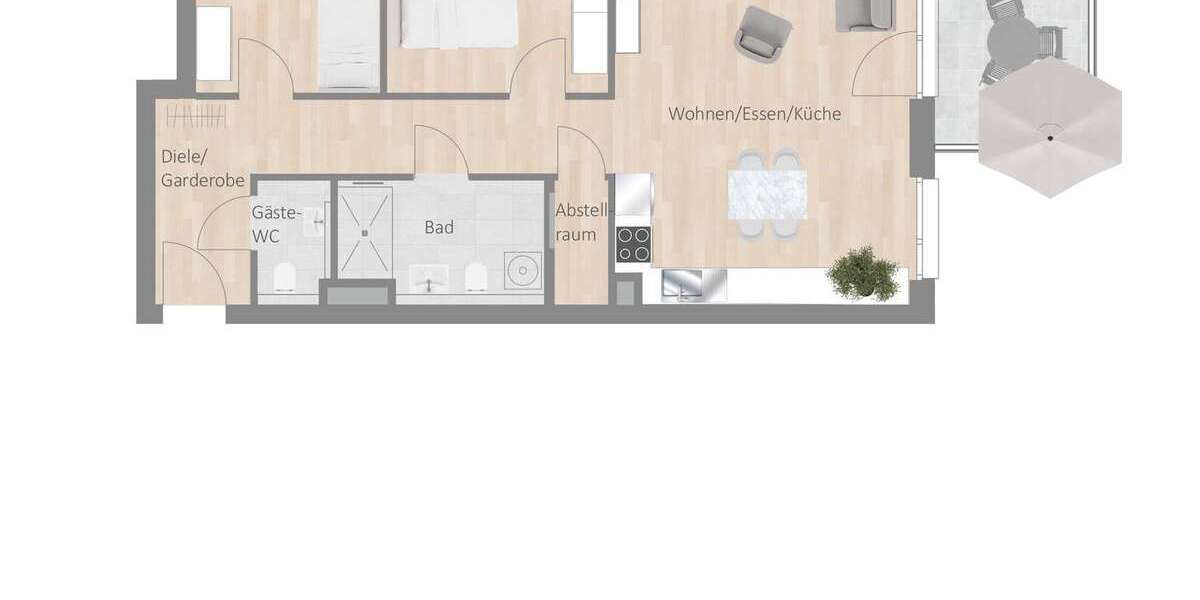 Etagenwohnung Besigheim - 3.5 Zimmer, 85 m&sup2;, 1.235&euro; | Angebot:27071252