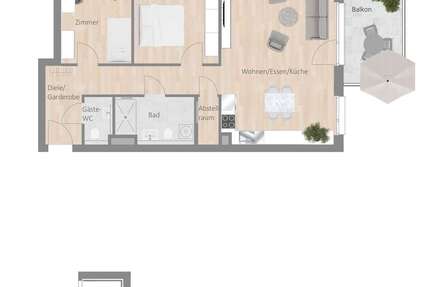 Wohnung Besigheim - 3.5 Zimmer, 85 m&sup2;, 1.235&euro; | Angebot:27071252