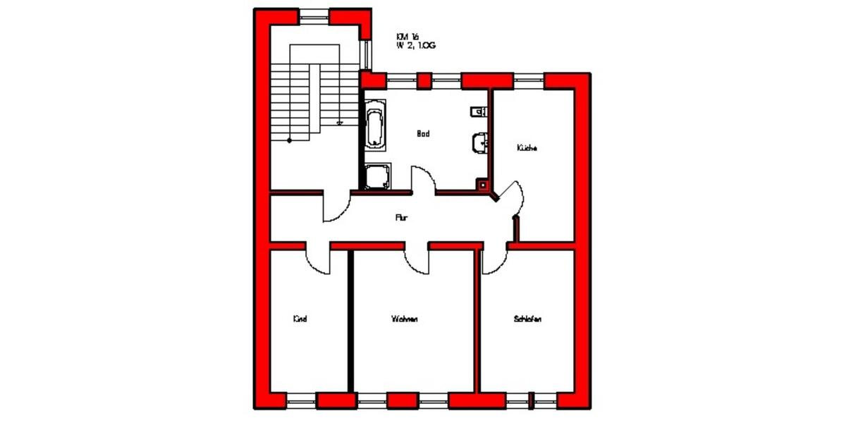 Etagenwohnung Neustadt in Sachsen - 3 Zimmer, 82 m&sup2;, 478&euro; | Angebot:24507997