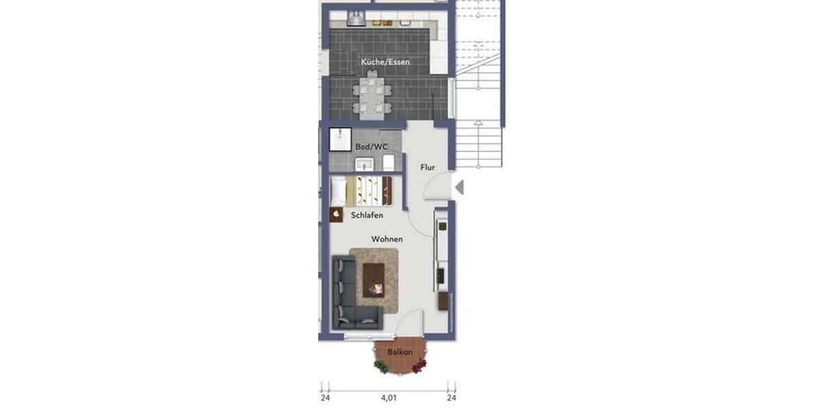 Etagenwohnung Uhingen - 2 Zimmer, 45 m&sup2;, 750&euro; | Angebot:26008066